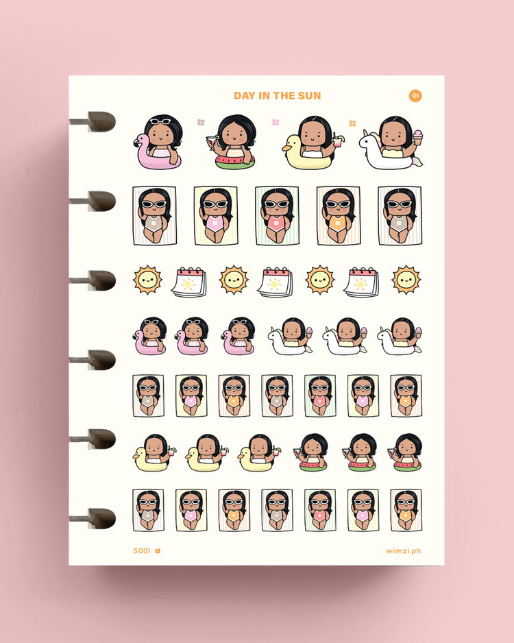 Day in the Sun Planner Stickers