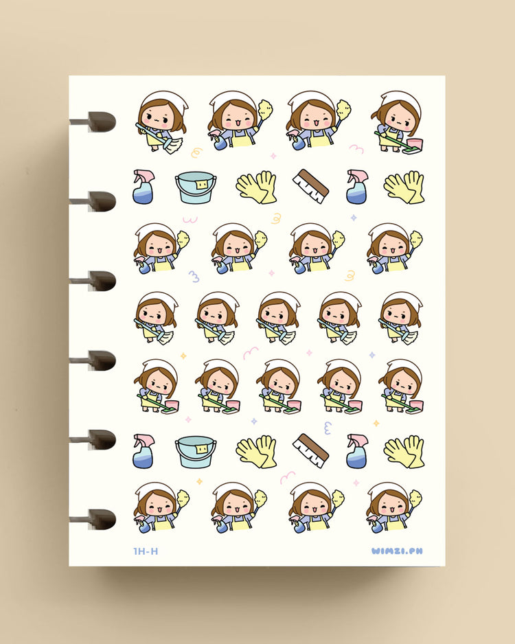 Cleaning Day Planner Stickers