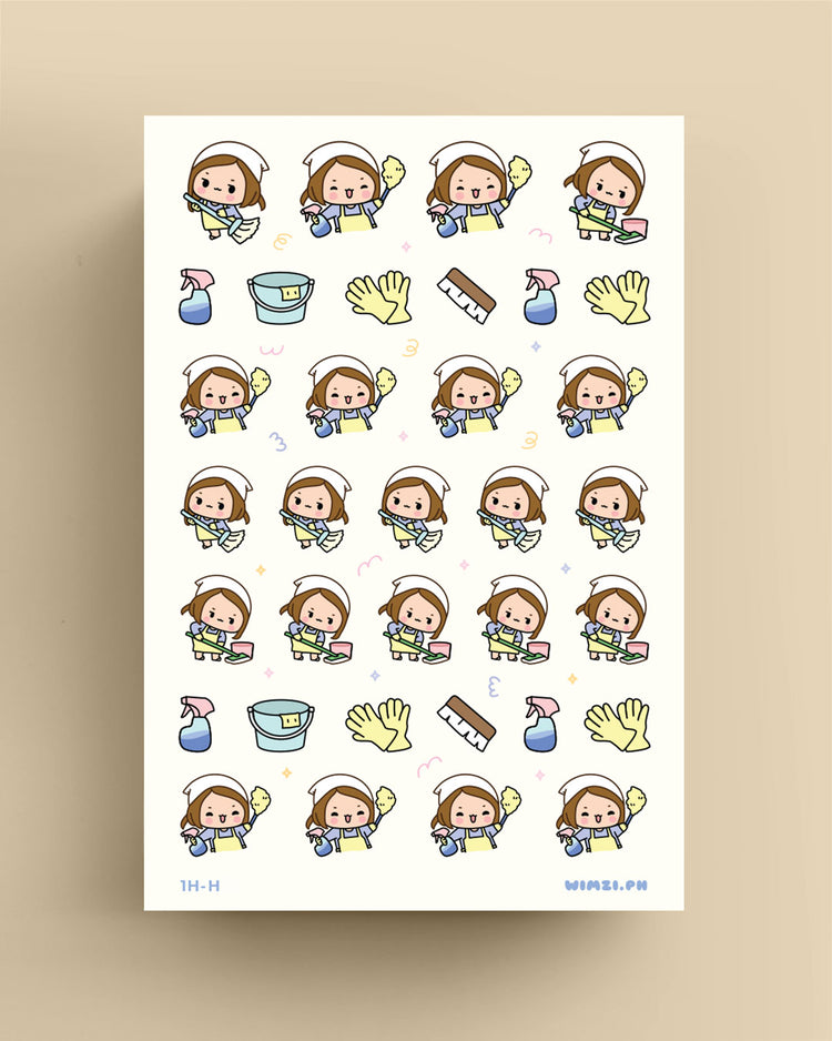 Cleaning Day Planner Stickers