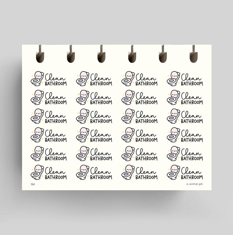 Clean Bathroom Planner Stickers