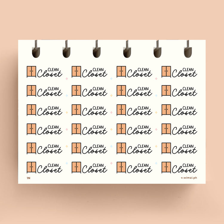 Clean Closet Planner Stickers