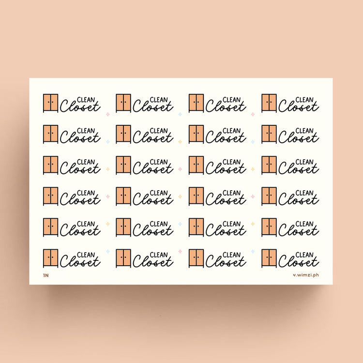 Clean Closet Planner Stickers