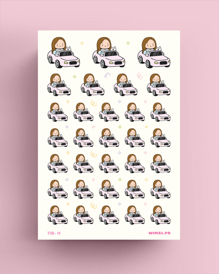 Driving Car Planner Stickers