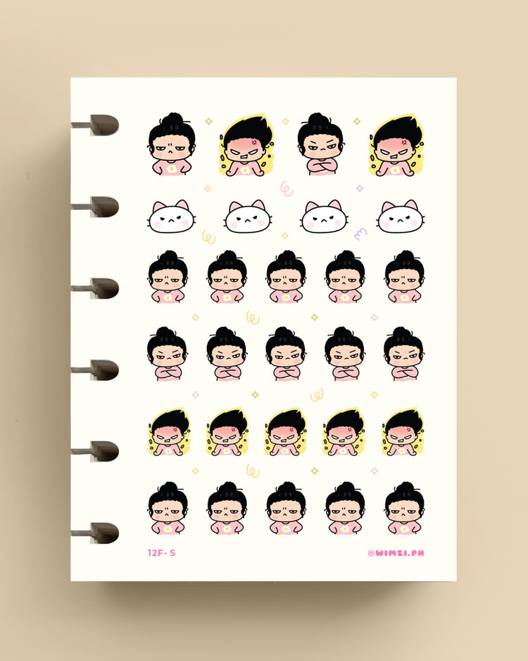 Angry Girl Planner Stickers