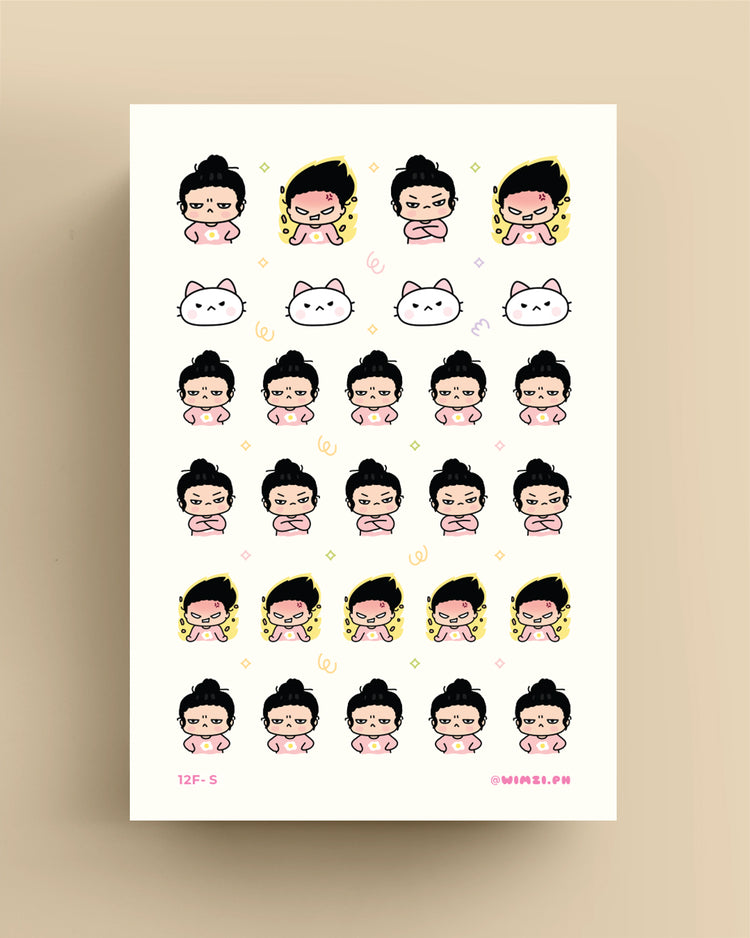 Angry Girl Planner Stickers