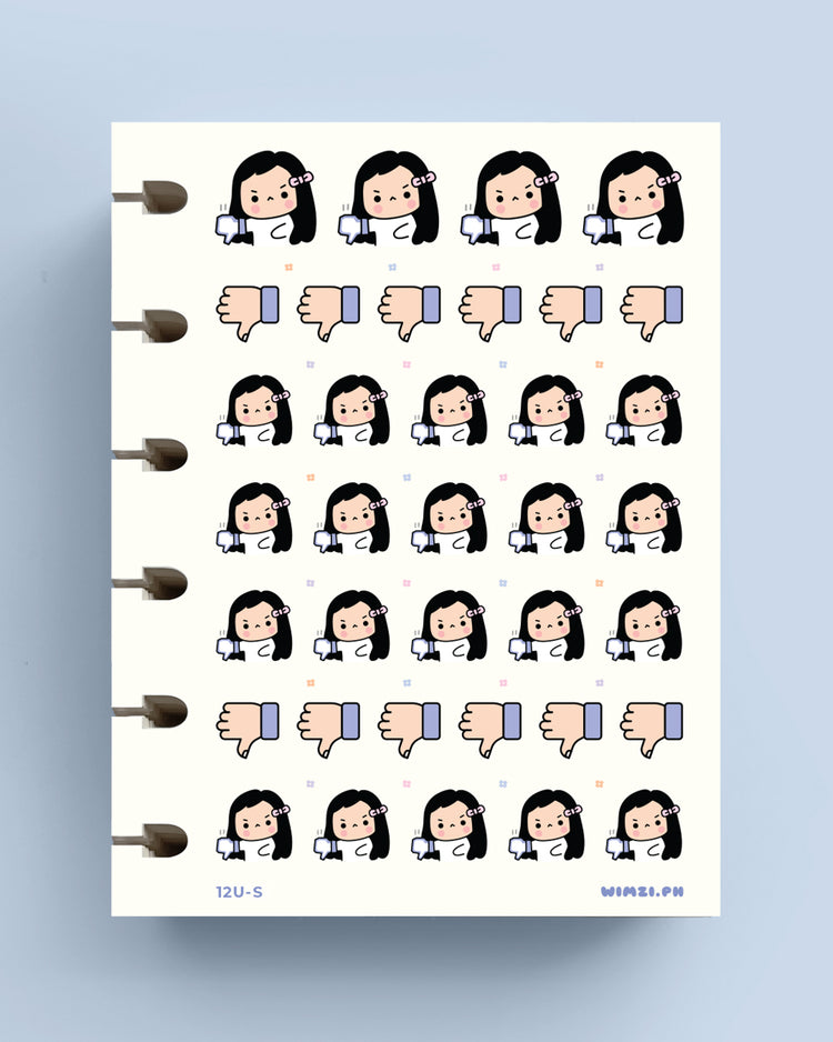Dislike, Thumbs Down Planner Stickers