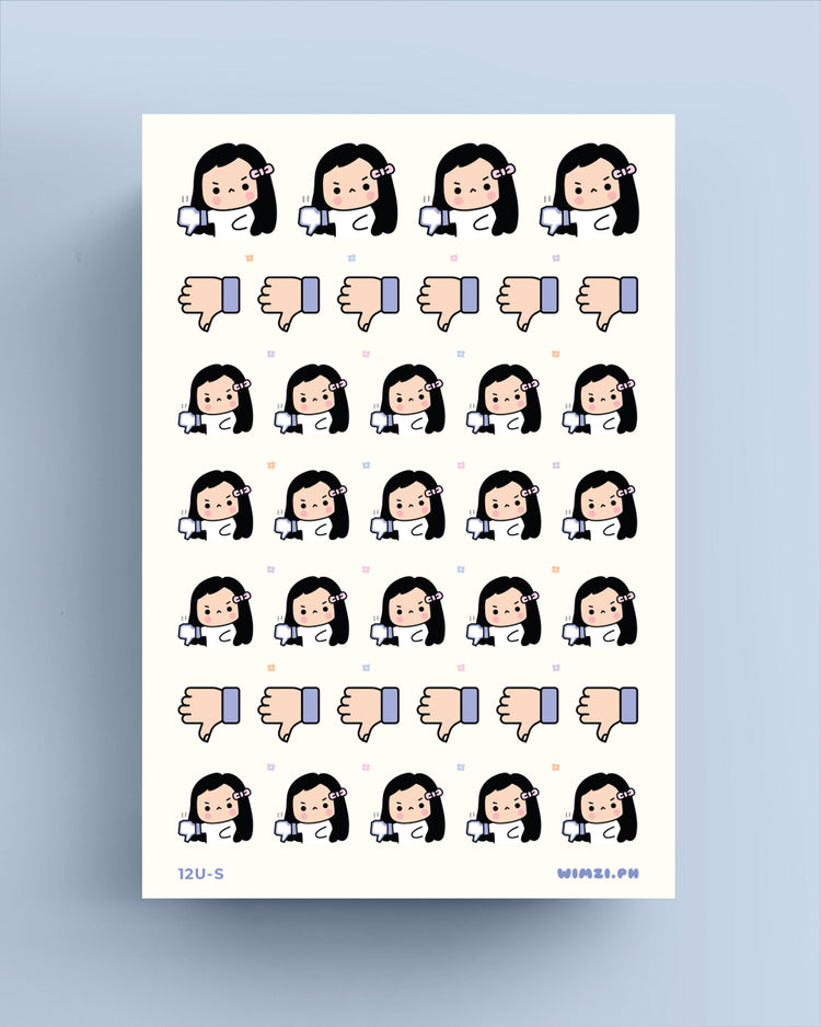 Dislike, Thumbs Down Planner Stickers