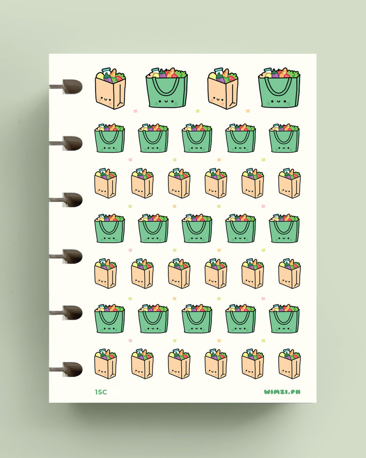 Grocery Bag Planner Stickers