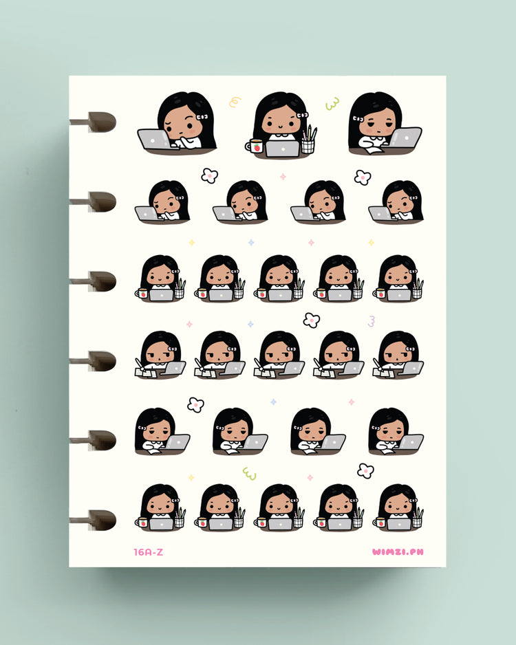Laptop Work Planner Stickers