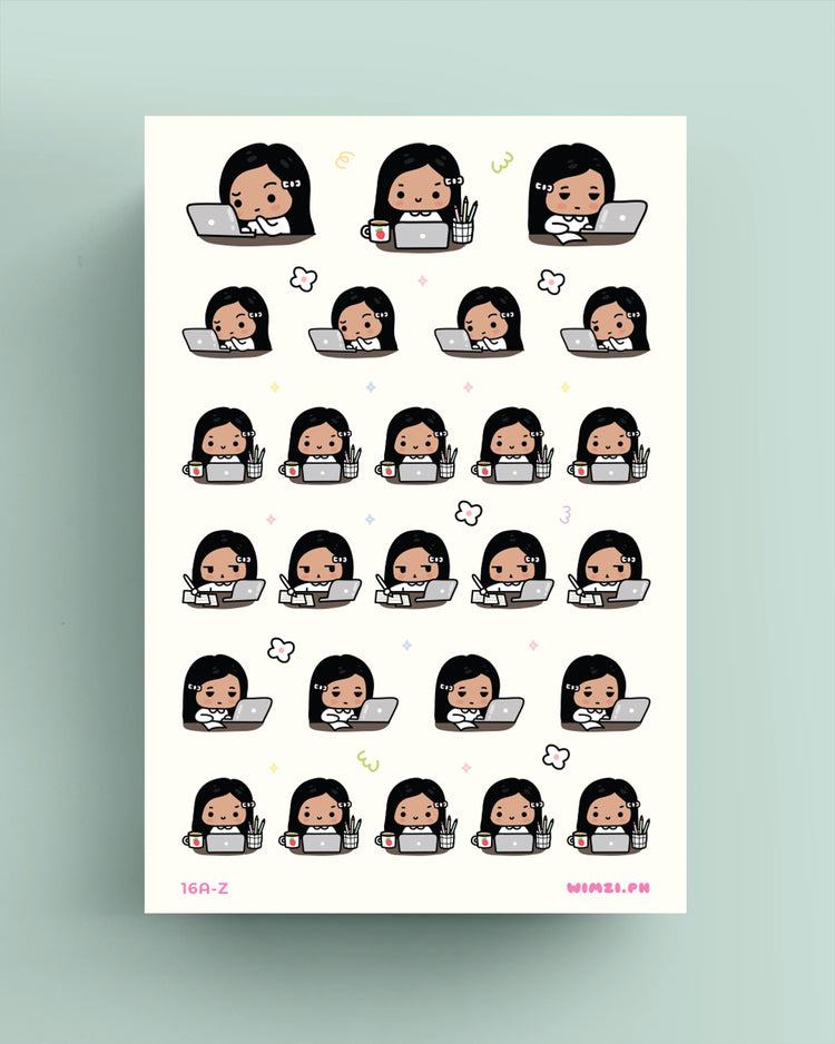 Laptop Work Planner Stickers