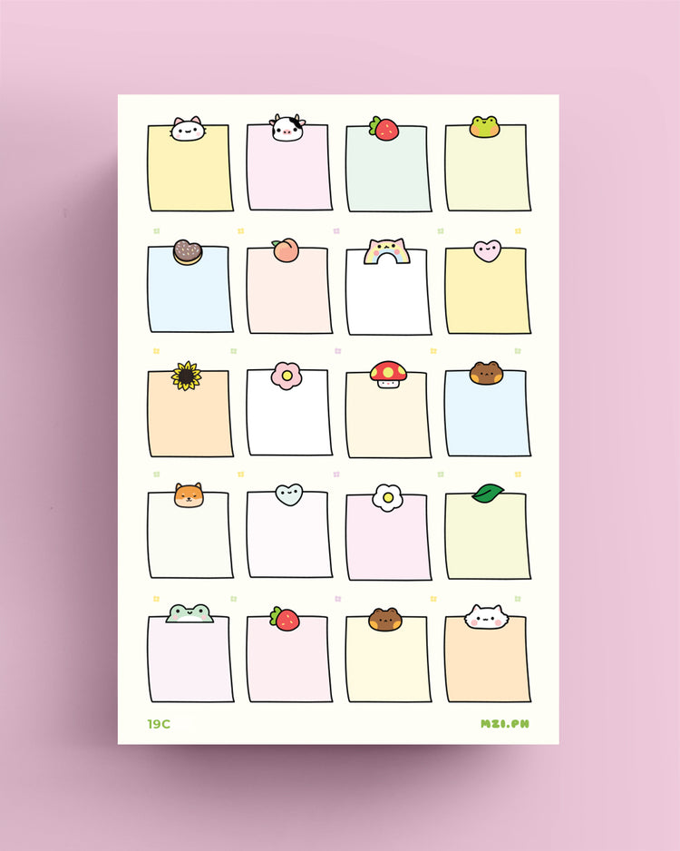 Memo, Notepad Planner Stickers