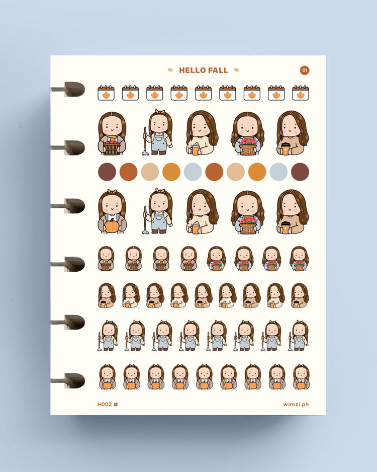 Hello Fall Planner Sticker