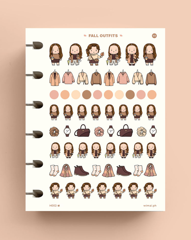 Fall Outfits Planner Stickers