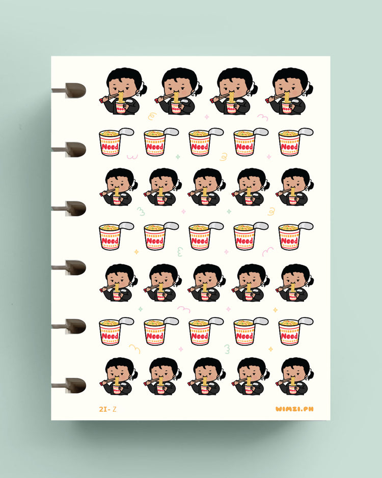 Cup Noodles Planner Stickers