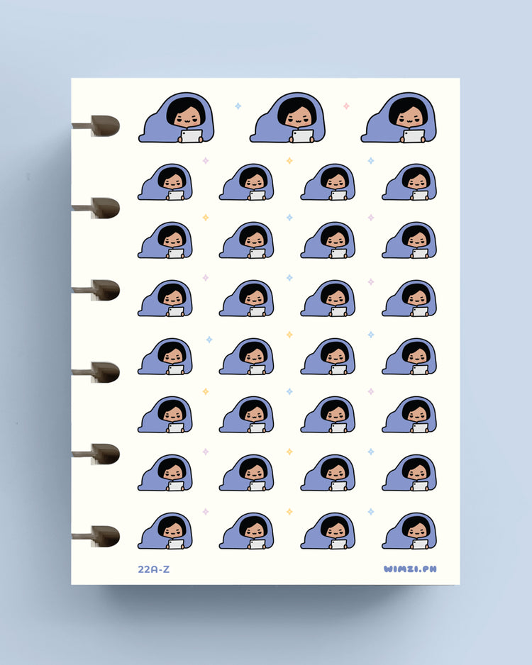 Cuddle Up In Blanket Planner Stickers