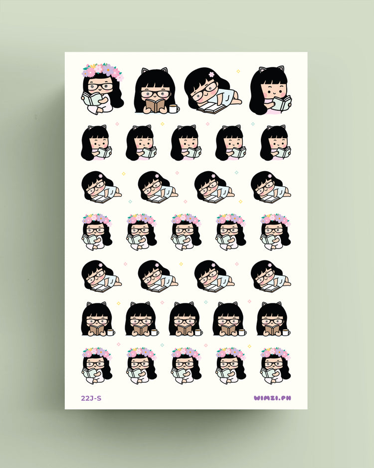 Bookworm, Bibliophile Planner Stickers