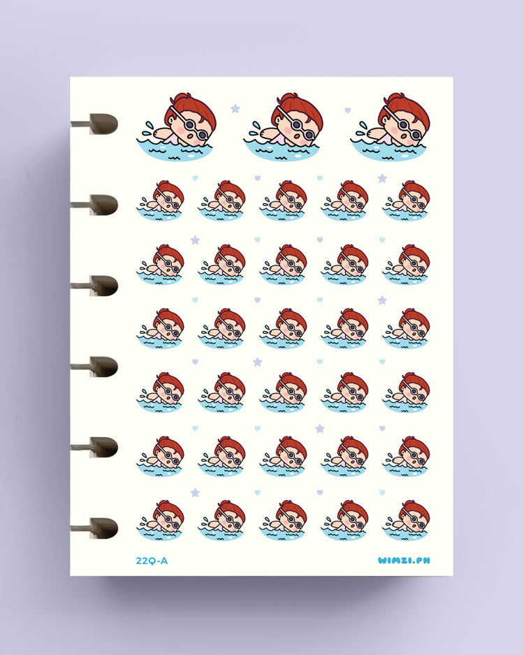 Swimming Planner Stickers
