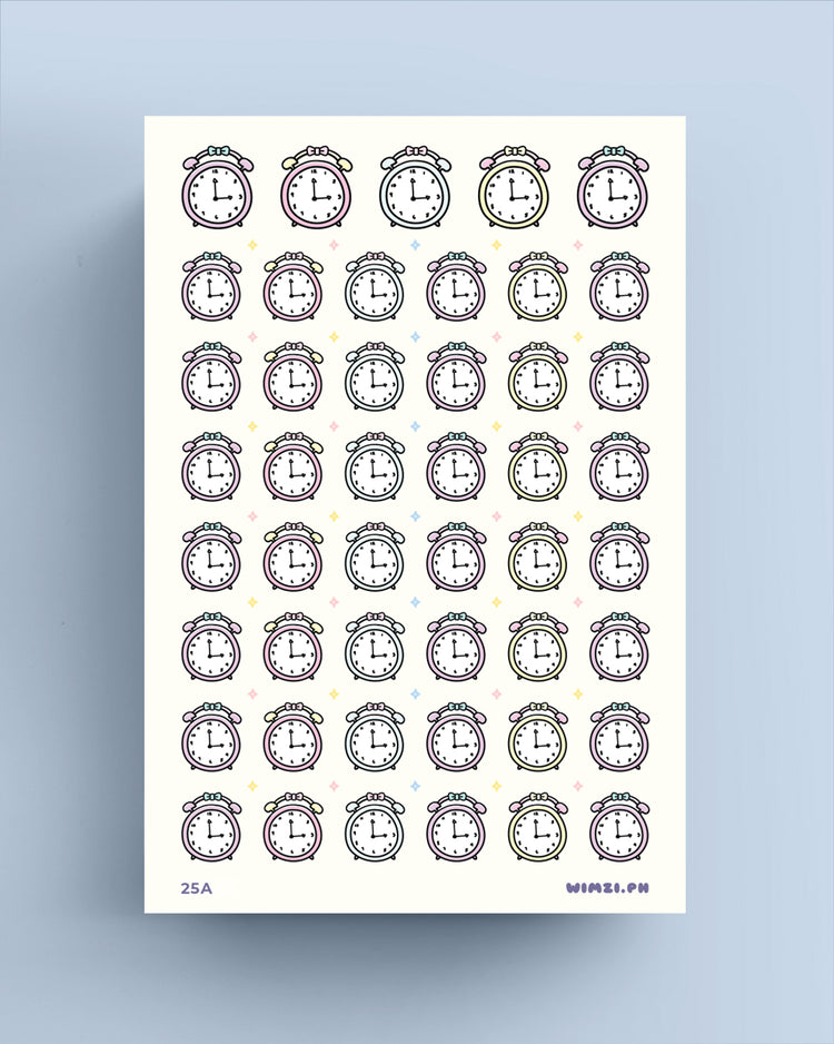 Alarm Clock Planner Stickers
