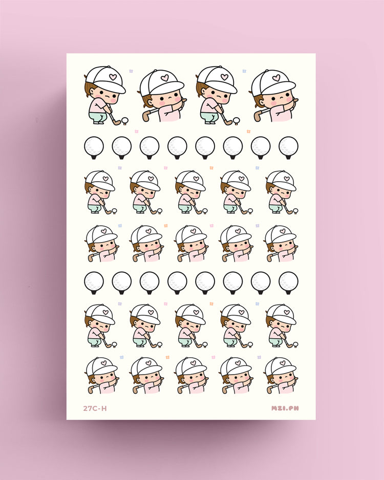 Golf Planner Stickers