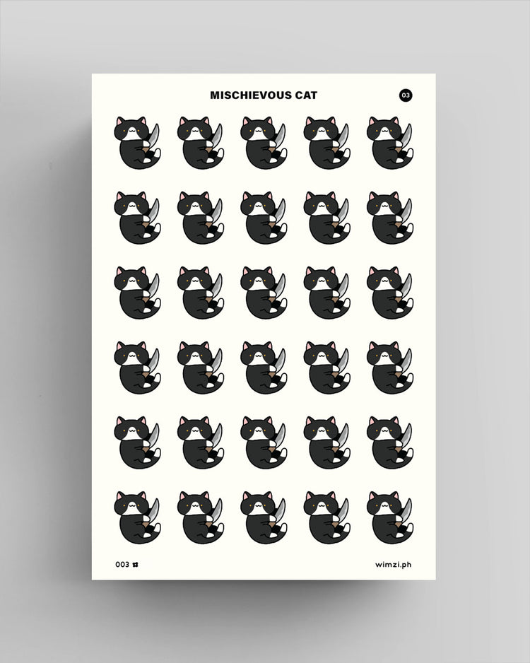 Mischievous Cat Planner Stickers