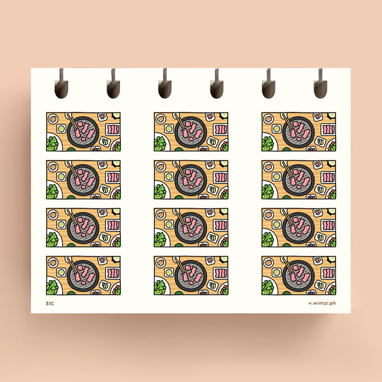 Korean Barbecue Planner Stickers