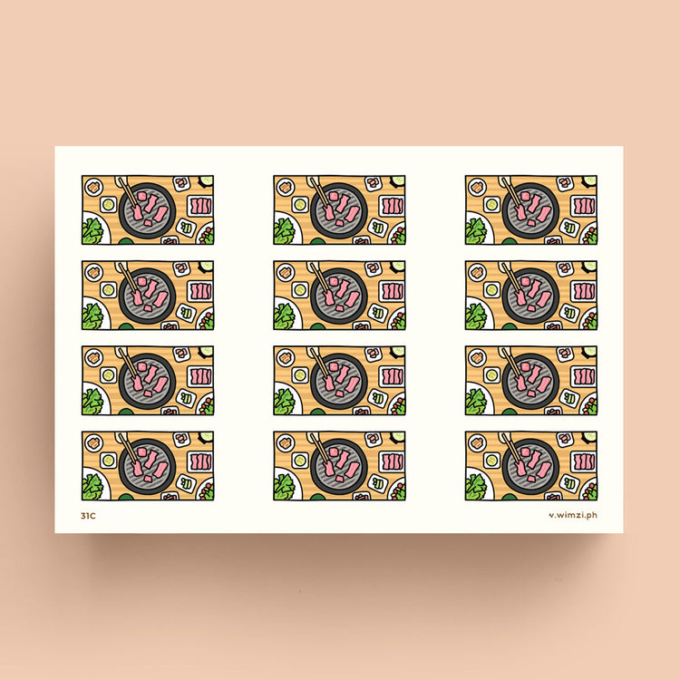 Korean Barbecue Planner Stickers