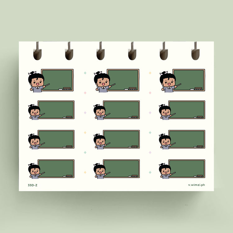 Teacher, Chalk Board Planner Stickers
