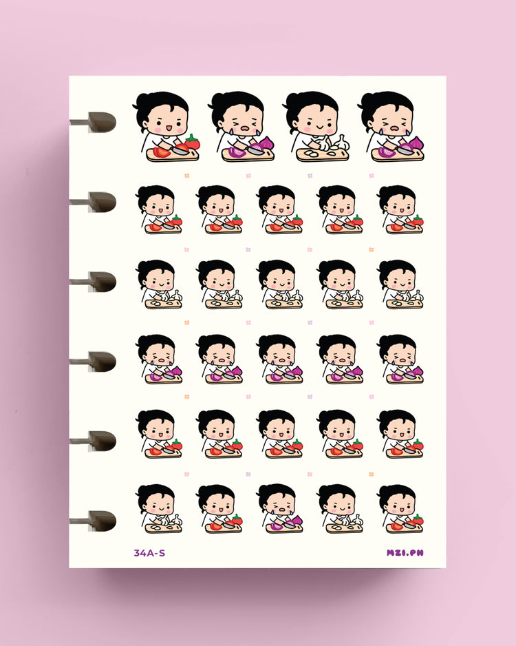 Cutting Onion/ Garlic/ Tomato Planner Stickers