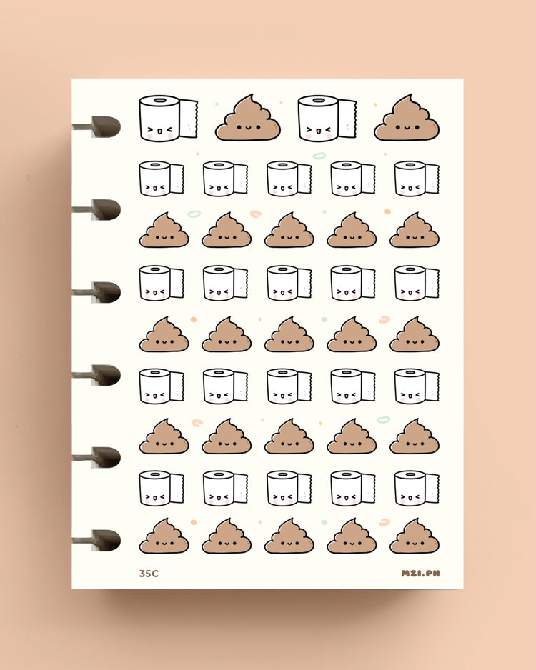 Poop & Tissue Planner Stickers