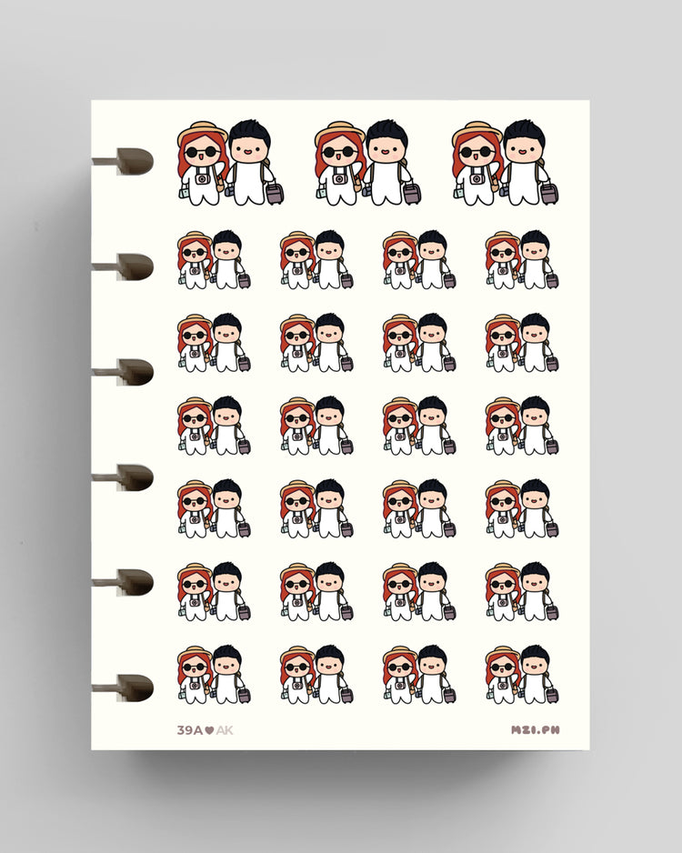 Couple Travel Planner Stickers