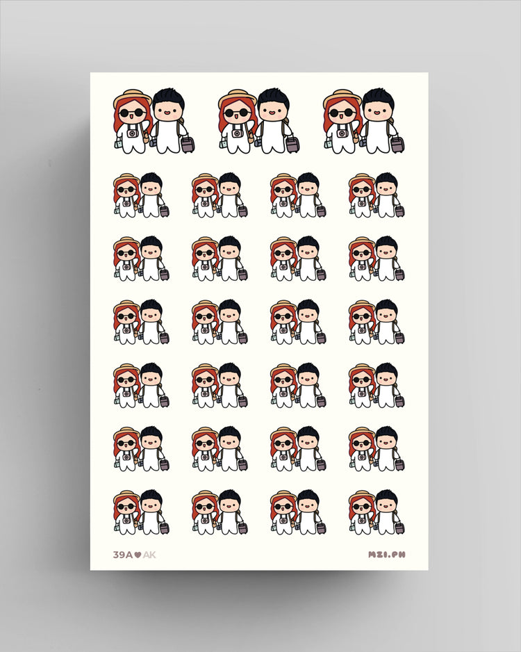 Couple Travel Planner Stickers
