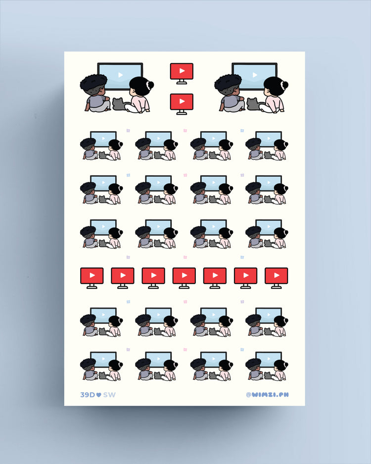 Watching TV Show Planner Stickers
