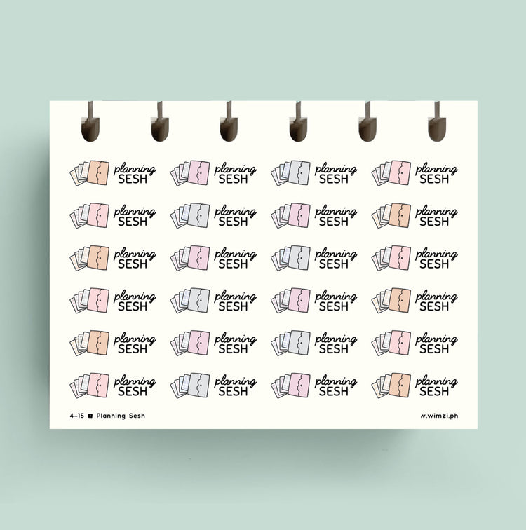 Planning Sesh Script Transparent Stickers