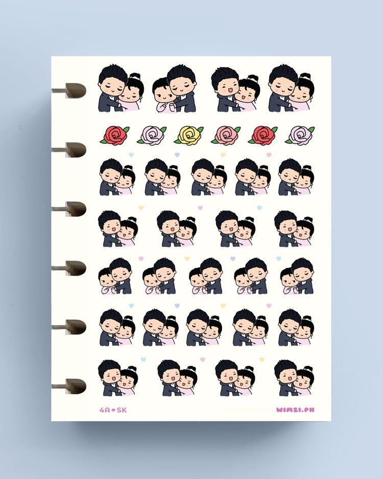 Hug Couple Planner Stickers