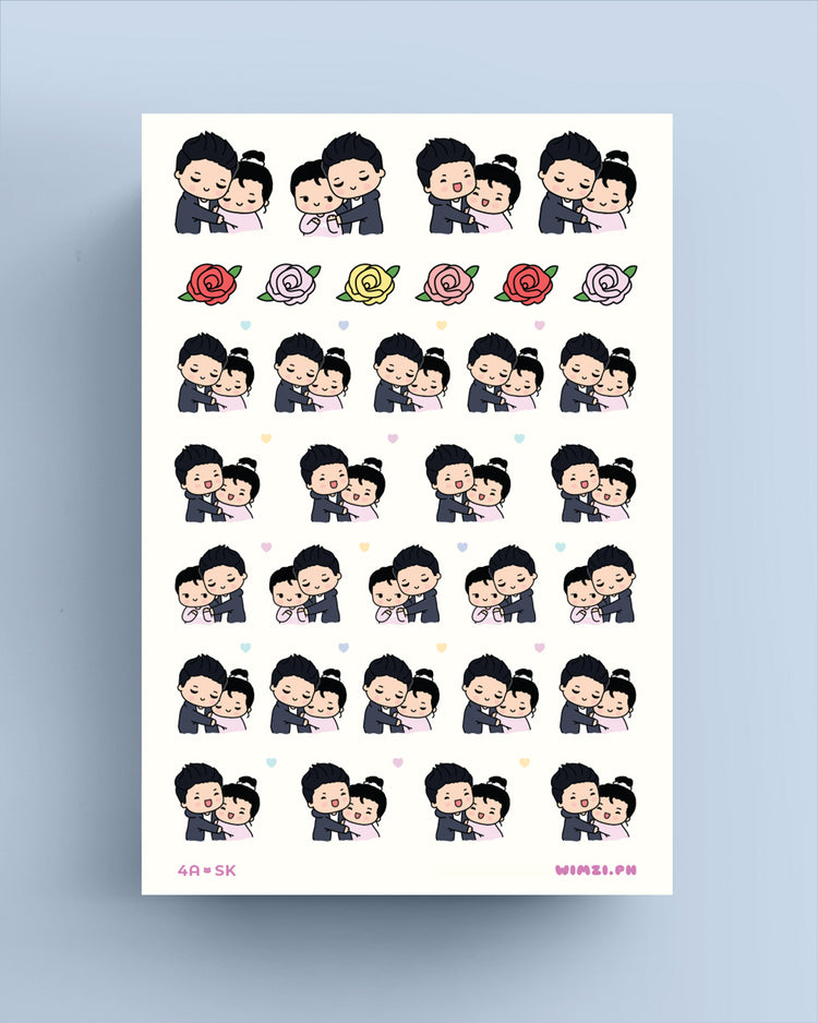 Hug Couple Planner Stickers