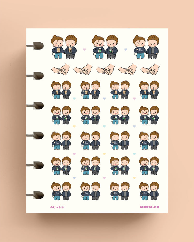 Holding Hands Couple Planner Stickers