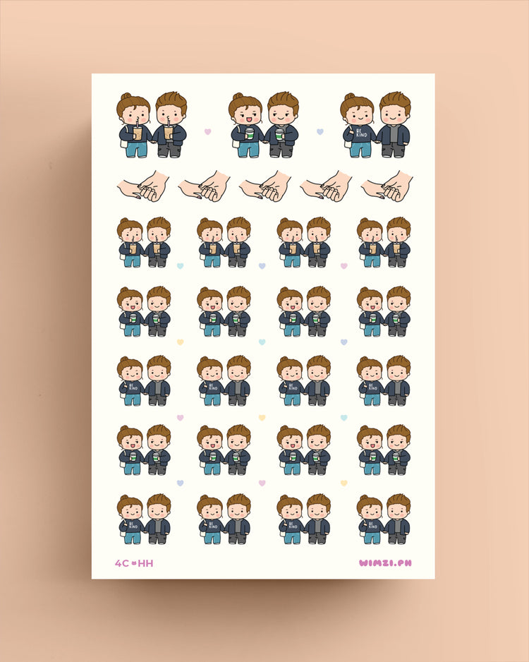 Holding Hands Couple Planner Stickers