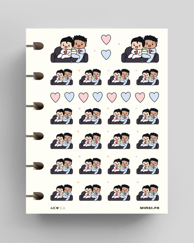 Binge Watch With Bae Planner Stickers