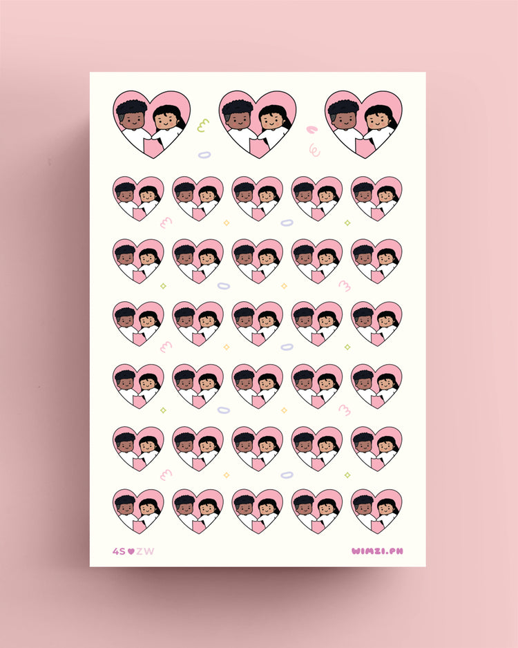 Heart Couple Planner Stickers