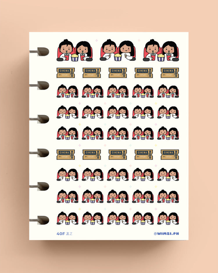 Movie Date BFF Planner Stickers