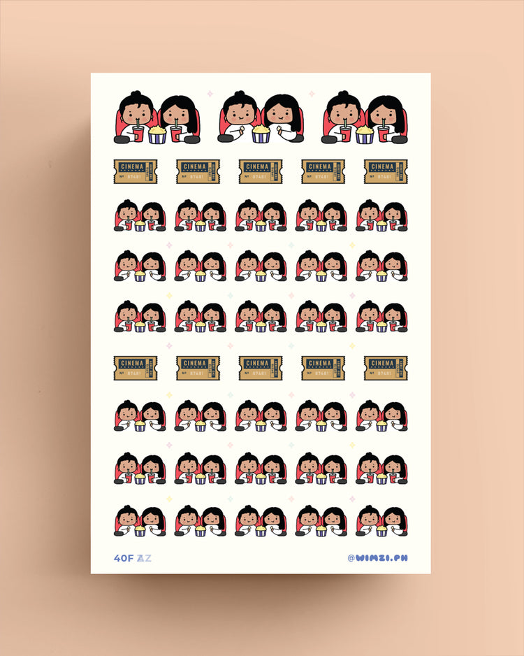 Movie Date BFF Planner Stickers