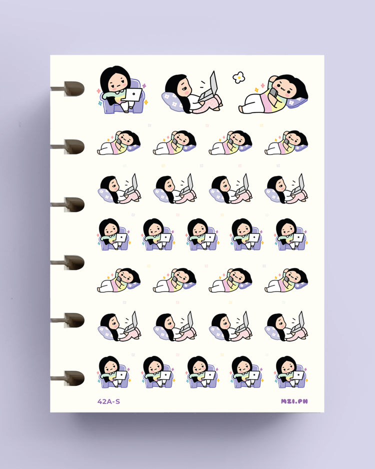 Kawaii Lazy Day Planner Stickers