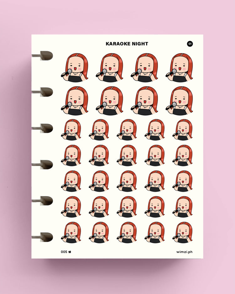 Karaoke Night Planner Stickers