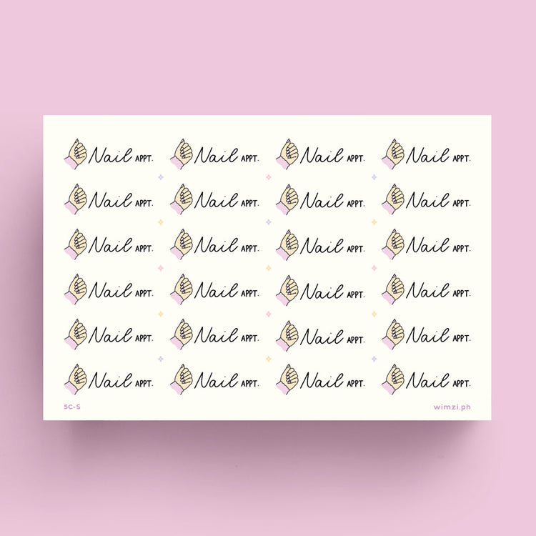 Nail Appointment Script Planner Stickers