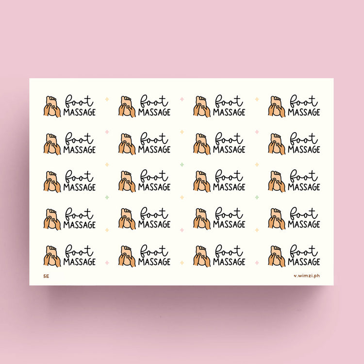 Foot Massage Planner Stickers