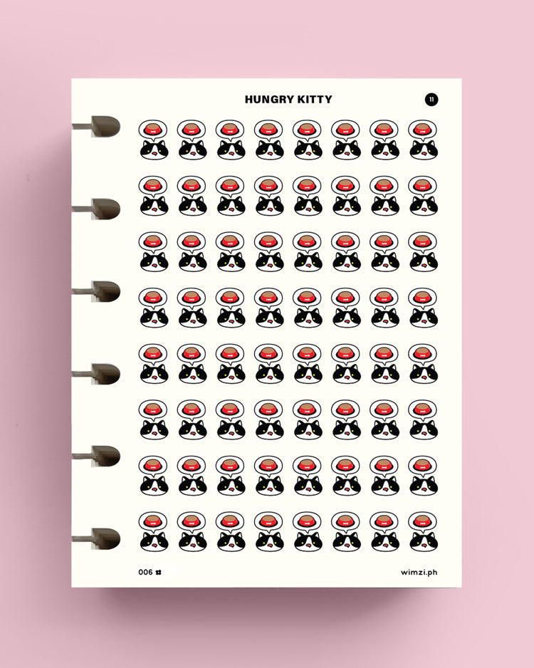 Hungry Kitty Planner Stickers