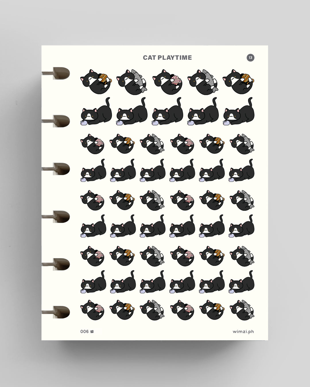 Cat Playtime Planner Stickers