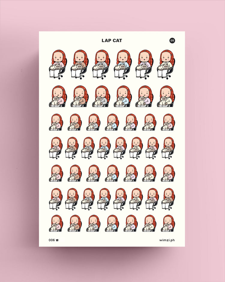 Lap Cat Planner Stickers