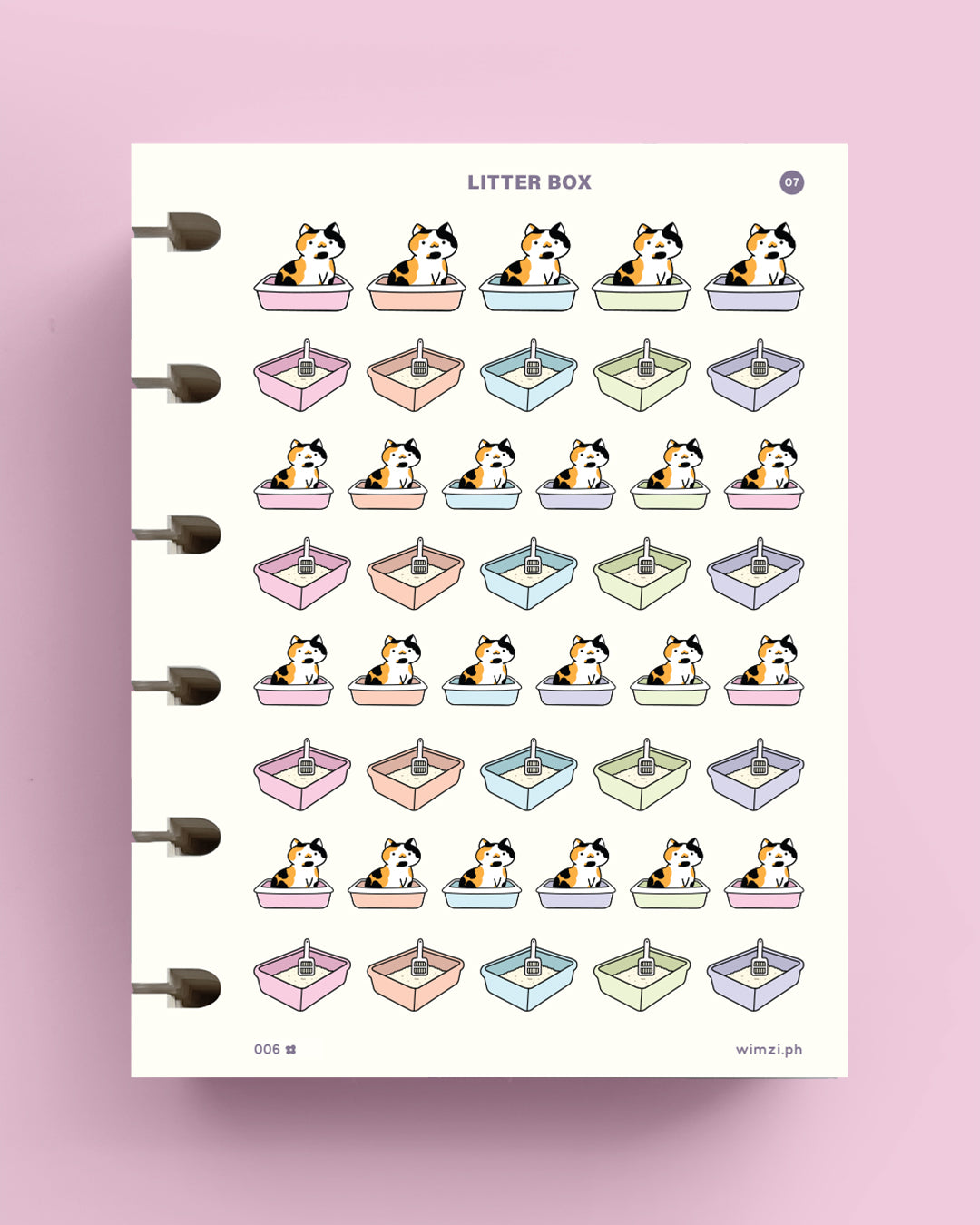 Litter Box Planner Stickers