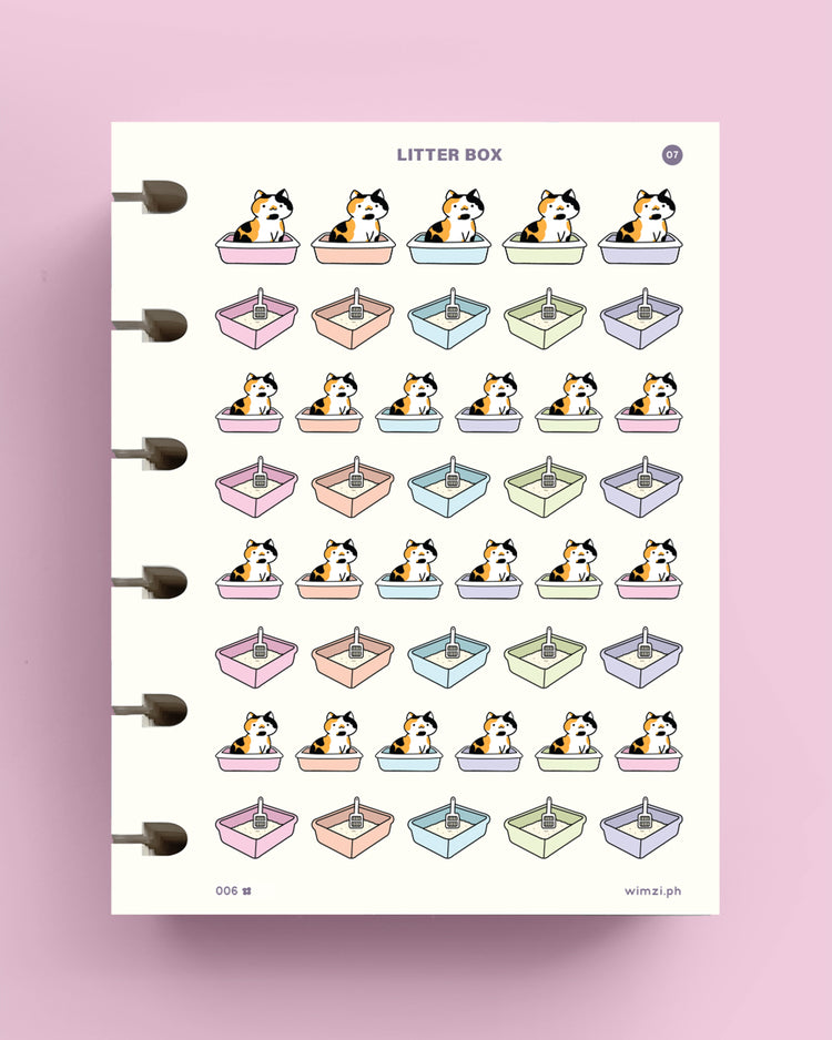 Litter Box Planner Stickers